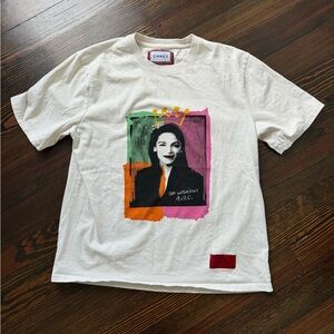 CHNGE White Graphic Tee with Multicolor Design